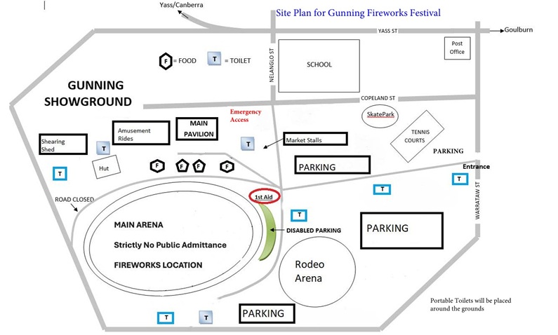 Map of Gunning Showground